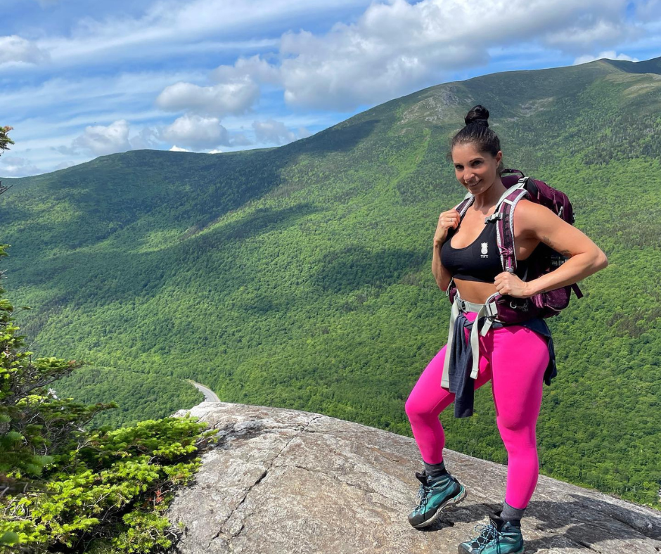 Onyx Black Sports Bra in Mountains