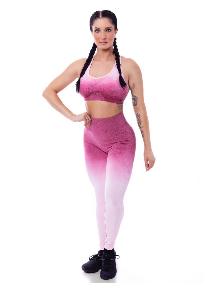 Hibiscus Pink Ombre Leggings