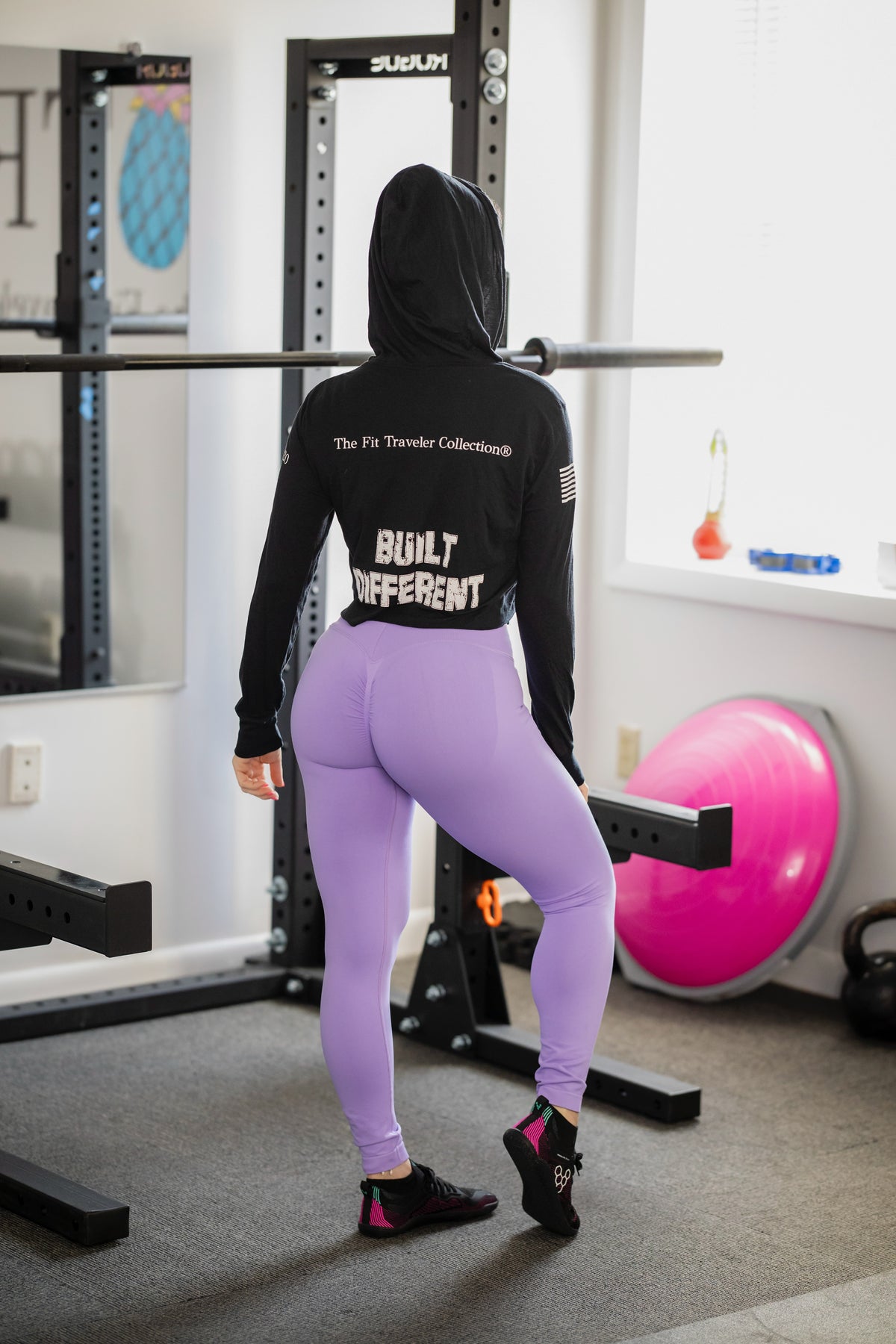 Built Different Crop Hoodie: Black