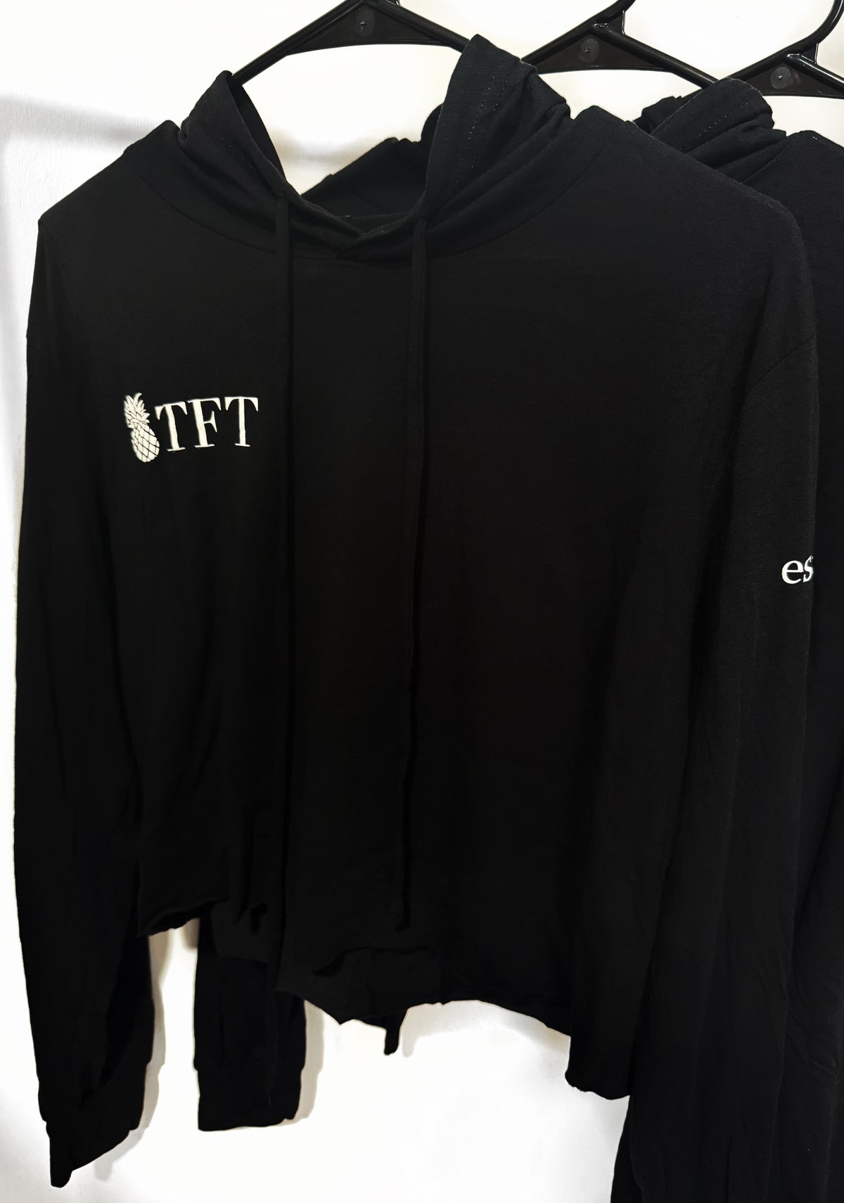 Built Different Crop Hoodie: Black