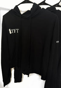 Built Different Crop Hoodie: Black