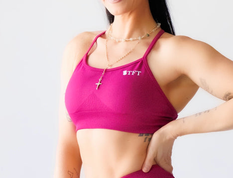 Raspberry Sports Bra