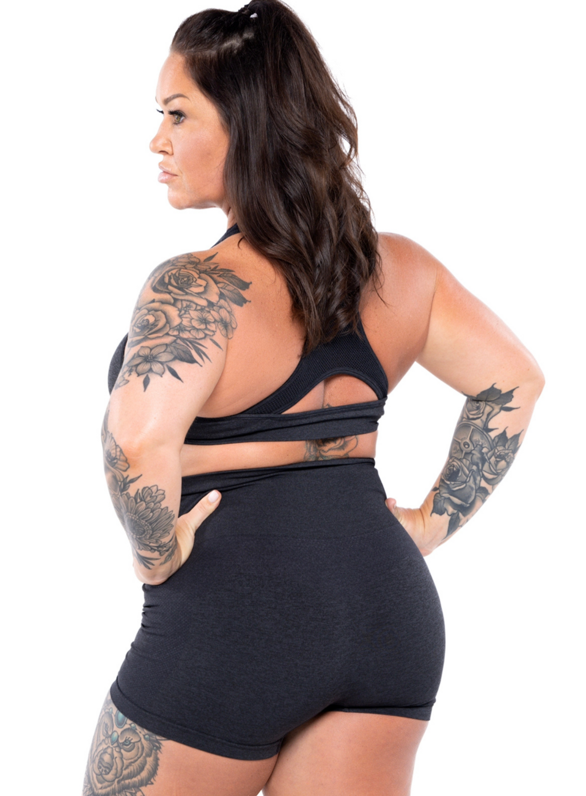 Plus size hot sale black booty shorts