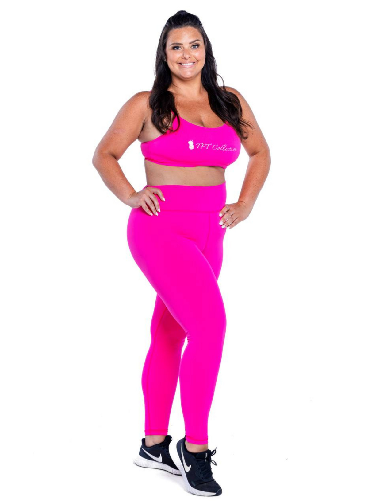 Neon pink leggings