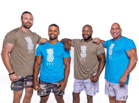Group photo Olive and Blue Mens T's