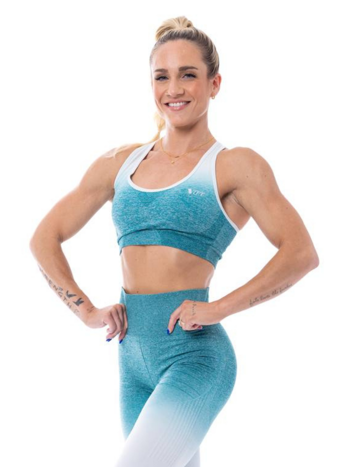 Champion turquoise small sports bra for gym, yoga - $11 - From Melinda